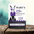 Personalized Milestone Purple Bunny Birthday Invitation